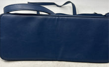Load image into Gallery viewer, London Fog Collection Womens Blue Double Handle Zip Top Shoulder Tote Bag