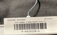 Load image into Gallery viewer, Ann Taylor Loft Womens Gray Flat Front Slash Pocket Wide-Leg Dress Pants Size 10