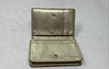 Load image into Gallery viewer, Coach Womens Beige Gold Signature Print Leather Card Slots Small Bifold Wallet