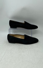 Load image into Gallery viewer, Ann Taylor Womens Black Suede Round Toe Slip-On Flat Loafer Shoes Size 9.5M
