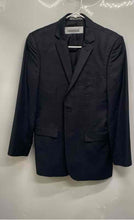 Load image into Gallery viewer, Tazio Mens Dark Gray Long Sleeve Notch Lapel Two-Button Blazer Size 36S