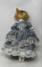 Load image into Gallery viewer, Blonde Hair Gray Eyes Collectible Victorian Porcelain Doll In Long Maxi Dress
