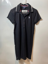 Load image into Gallery viewer, U.S. Polo Assn. Womens Black Short Sleeve Collared Regular Fit Polo Dress Size M