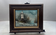 Load image into Gallery viewer, Coastal Lighthouse Multicolor Signed By Artist Everett Woodson Oil Art Painting