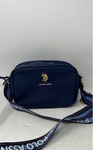 Load image into Gallery viewer, US Polo Assn. Womens Blue Adjustable Strap Top Zipper Crossbody Bag