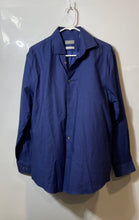 Load image into Gallery viewer, Michael Kors Mens Blue Slim Fit Collared Long Sleeve Dress Shirt Size L 16 32/33