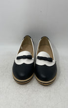 Load image into Gallery viewer, Vintage Galo Regalo Womens Black White Round Toe Slip-On Loafer Shoes Size EU 39