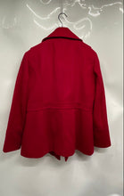 Load image into Gallery viewer, Michael Kors Womens Red Long Sleeve Regular Fit Double-Breasted Peacoat Size L/G