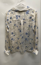 Load image into Gallery viewer, Forever 21 Womens Cream Floral Long Sleeve Regular Fit Button-Up Shirt Size S
