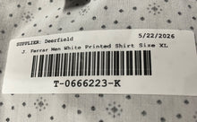 Load image into Gallery viewer, J. Ferrar Mens White Printed Slim Fit Stretch Long Sleeve Dress Shirt Size XL
