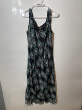 Load image into Gallery viewer, Dana Kay Womens Black Floral Print Sleeveless Scoop Neck Slip Dress Size 18W
