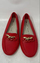 Load image into Gallery viewer, Anne Klein Womens Red Leather Iflex Moc Toe Slip-On Loafer Shoes Size 7.5M