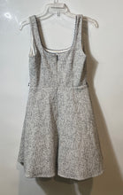 Load image into Gallery viewer, Karl Lagerfeld Paris Womens White And Black Printed Back Zip A-Line Dress Size 6