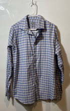 Load image into Gallery viewer, Michael Kors Mens Blue Plaid Long Sleeve Slim Fit Stretch Dress Shirt Size XL