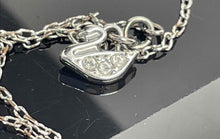 Load image into Gallery viewer, Authentic Swarovski Women's Silver-Tone Trilogy Blue Clear Crystal Necklace