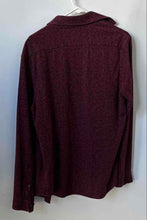 Load image into Gallery viewer, Express Mens Maroon Floral Long Sleeve Collared Button-Up Shirt Size Small