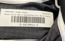Load image into Gallery viewer, Perry Ellis Mens Black Gray Short Sleeve 1/4 Zip Golf Polo Shirt Size M