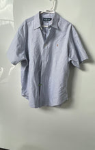 Load image into Gallery viewer, Ralph Lauren Mens Blue Printed Short Sleeves Button-Up Shirt Size XXL