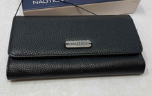 Load image into Gallery viewer, Nautica Womens Black Inner Compartment Money Manager Bifold Wallet With Tags