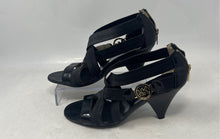 Load image into Gallery viewer, Michael Kors Womens Karina Black Open Toe Back-Zip Strappy Sandals Size 9M