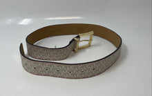 Load image into Gallery viewer, Michael Kors Womens 553143 White Gray Monogram Buckle Adjustable Belt With Tag
