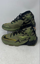 Load image into Gallery viewer, Nike Kids LeBron 13 Green & Black Lace-Up Mid Top Sneakers Shoes Size 7Y