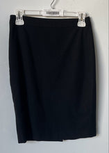 Load image into Gallery viewer, Banana Republic Womens Black Flat Front Back Slit Straight & Pencil Skirt Size 0