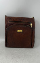 Load image into Gallery viewer, Levogue Womens Brown Leather Outer Pocket Zipper Medium Travel Shoulder Bag