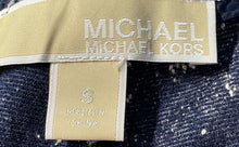 Load image into Gallery viewer, Michael Kors Womens Blue White Printed Knitted Side Zip Cropped Pants Size S