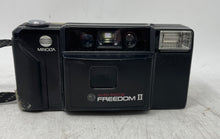 Load image into Gallery viewer, Minolta Freedom II Black Auto Focus Point & Shoot 35mm Film Camera Untested