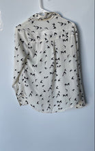 Load image into Gallery viewer, Express Womens Portofino White Black Flying Bird Print Button-Up Shirt Size XS
