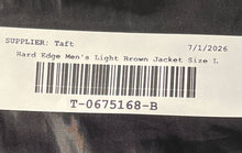 Load image into Gallery viewer, Hard Edge Mens Light Brown Faux Leather Full-Zip Motorcycle Jacket Size Large
