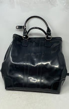 Load image into Gallery viewer, Beijo Womens Black Patent Leather Double Handle Lined Tote Handbag