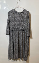 Load image into Gallery viewer, Black Label By Evan Picone Womens Black White Geometric Fit & Flare Dress Sz 16