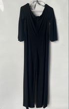 Load image into Gallery viewer, Lauren Ralph Lauren Womens Black Back-Zip Straight Leg One-Piece Jumpsuit Sz 10
