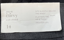 Load image into Gallery viewer, Ann Taylor Loft Womens Gray Julie Curvy Wide-Leg Trouser Pants Size 14
