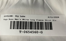 Load image into Gallery viewer, Hugo Boss Mens White Long Sleeve Slim Fit Stretch Dress Shirt Size 39/15.5
