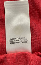 Load image into Gallery viewer, Lacoste Mens Red Collared Slim Fit Short Sleeve Polo Shirt Size Small