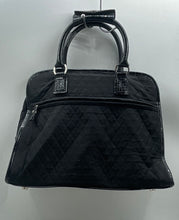 Load image into Gallery viewer, Liz Claiborne Womens Black Quilted Charm Inner Pockets Double Handle Tote Bag