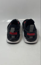 Load image into Gallery viewer, Puma Boys Pacer 23 Black Red Low Top Closed Toe Sneakers Shoes Size 2