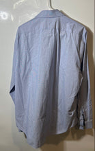 Load image into Gallery viewer, Calvin Klein Mens Blue White Dots Slim Fit Stretch Dress Shirt Size L 16.5 34/35