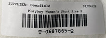 Load image into Gallery viewer, Playboy By Pacsun Womens White Elastic Waist Drawstring Sweat Shorts Size S