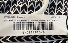 Load image into Gallery viewer, Michael Kors Womens White & Black Printed Long Sleeve Shift Dress Size S