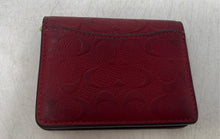 Load image into Gallery viewer, Coach Womens Red Signature Print Inner Pockets Bifold Wallet