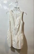 Load image into Gallery viewer, Zara Womens White Pleated Sleeveless Back Zip Lace Poplin Mini Dress Size XS