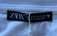 Load image into Gallery viewer, Zara Womens White Cotton Dolman Sleeve Cropped Blouse Top Size S With Tag