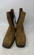 Load image into Gallery viewer, Mango Womens Brown Suede Pull-On Square Toe Ankle Chelsea Boots Size 39