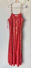 Load image into Gallery viewer, Michael Kors Womens Red Sangria Printed Chain Strap Scoop Neck Maxi Dress Sz 1X