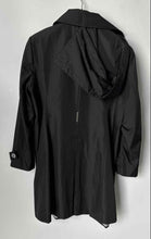 Load image into Gallery viewer, Calvin Klein Womens Black Long Sleeve Hooded Button Front Trench Coat No Size