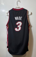 Load image into Gallery viewer, Adidas Boys Black Miami Heat Dwyane Wade #3 Sleeveless V-Neck NBA Jersey Size L